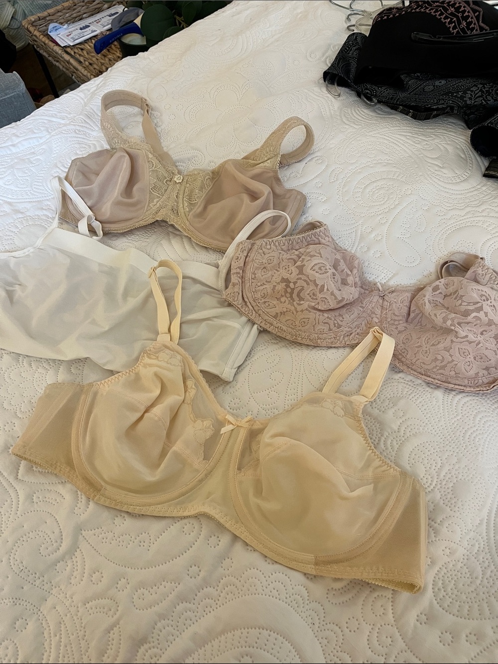 Olga gently used Beige Sheer Underwire Bras - Women Intimates & Sleepwear 40C